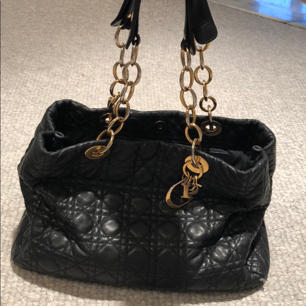 Dior signature leather tote